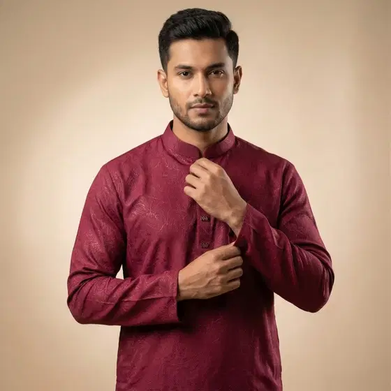Luxury Maroon Panjabi