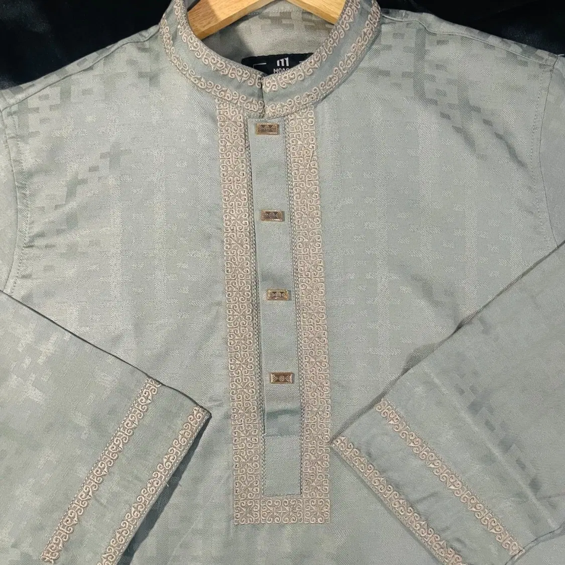 Dark Olive Cotton Panjabi 2