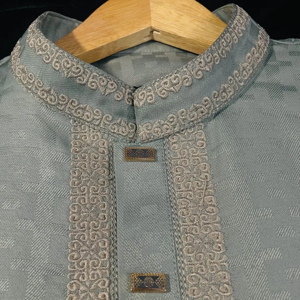 Dark Olive Cotton Panjabi 3