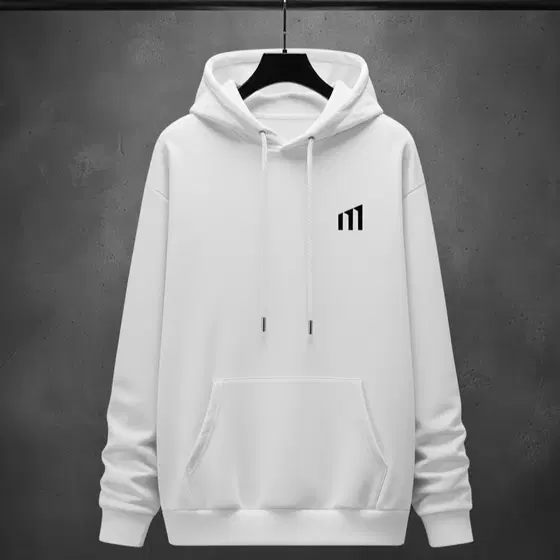 White flipps cotton hoodie