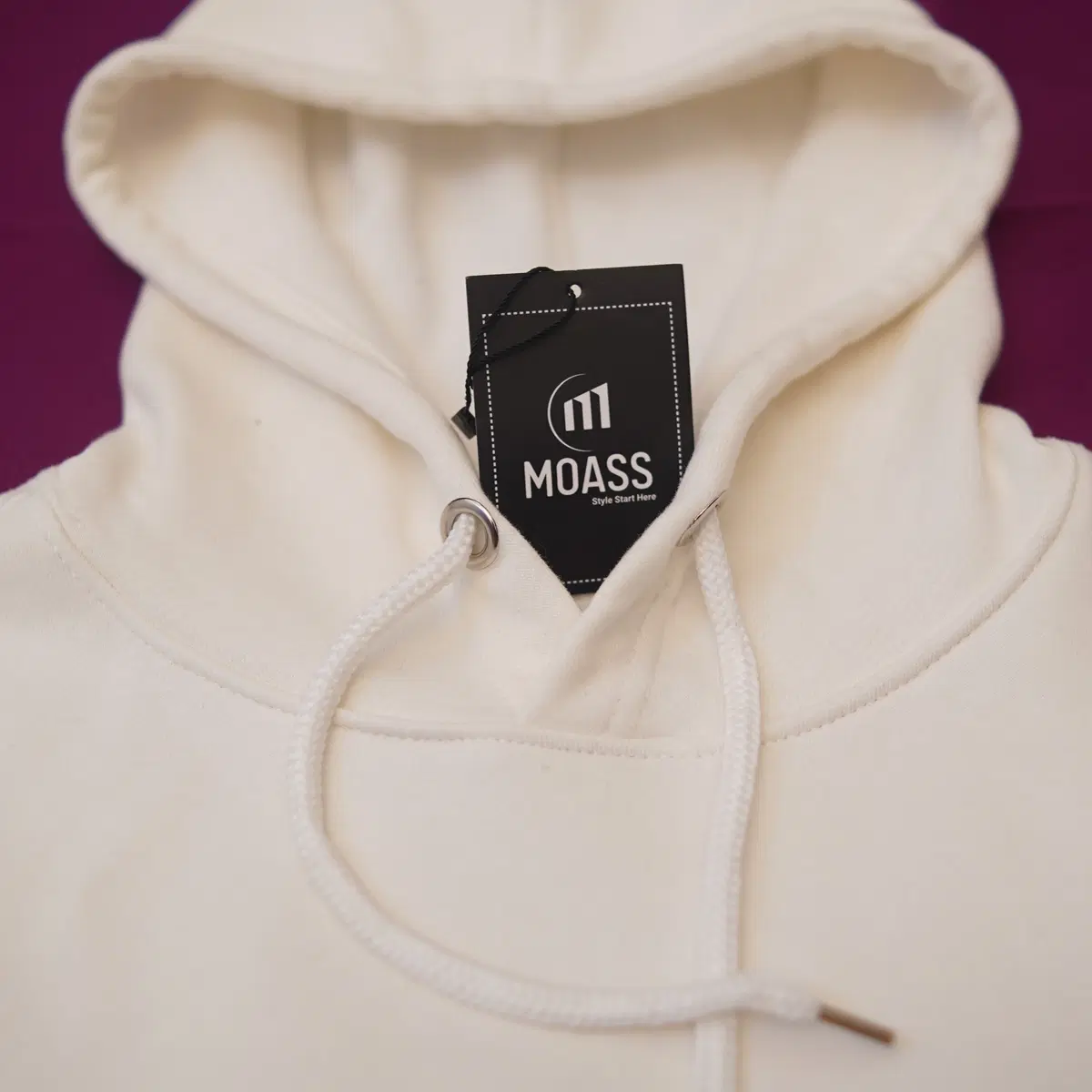 White flipps cotton hoodie 2