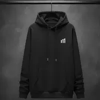 Black fillips cotton hoodie
