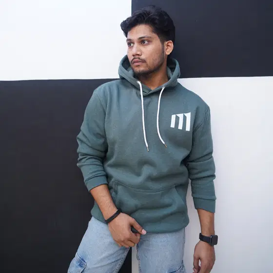 Olive Green woolen hoodie