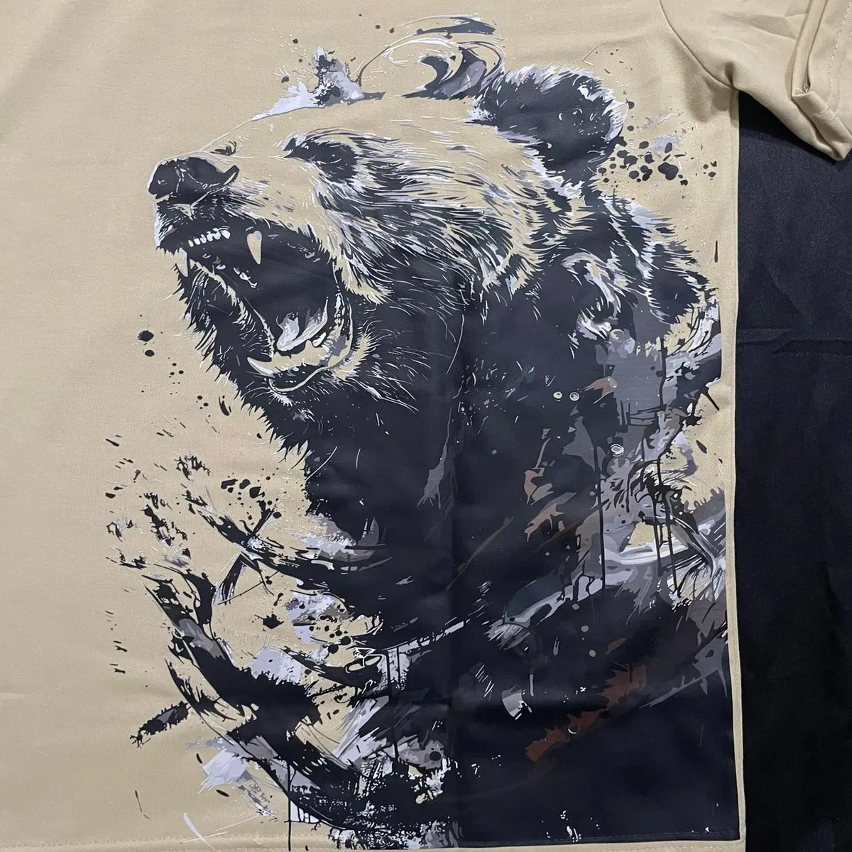 Bear Print Drop Shoulder 3