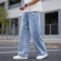 Ocean Blue Beggy Jeans