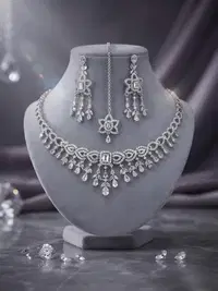 Ruby ​​Accents Diamond Cut Necklace 
