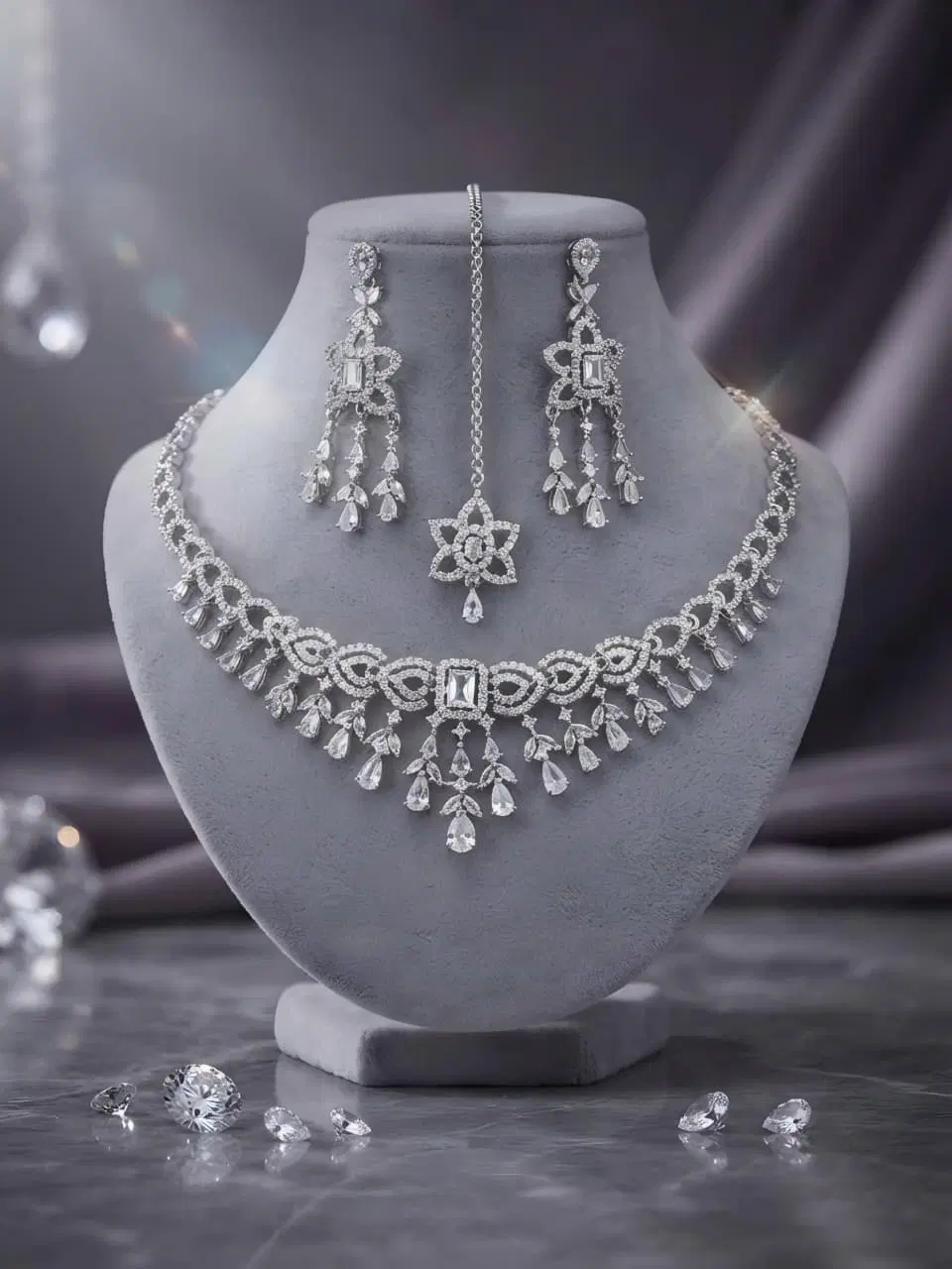 Ruby ​​Accents Diamond Cut Necklace  4