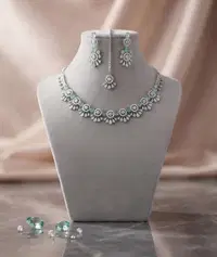 Premium Ruby Accent Diamond Cut Necklace